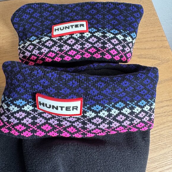 Hunter  Fleece Neptune Ion Pink Tall Boot Socks Size 10-12M/ 11-13F NEW WITH BOX - Picture 5 of 9